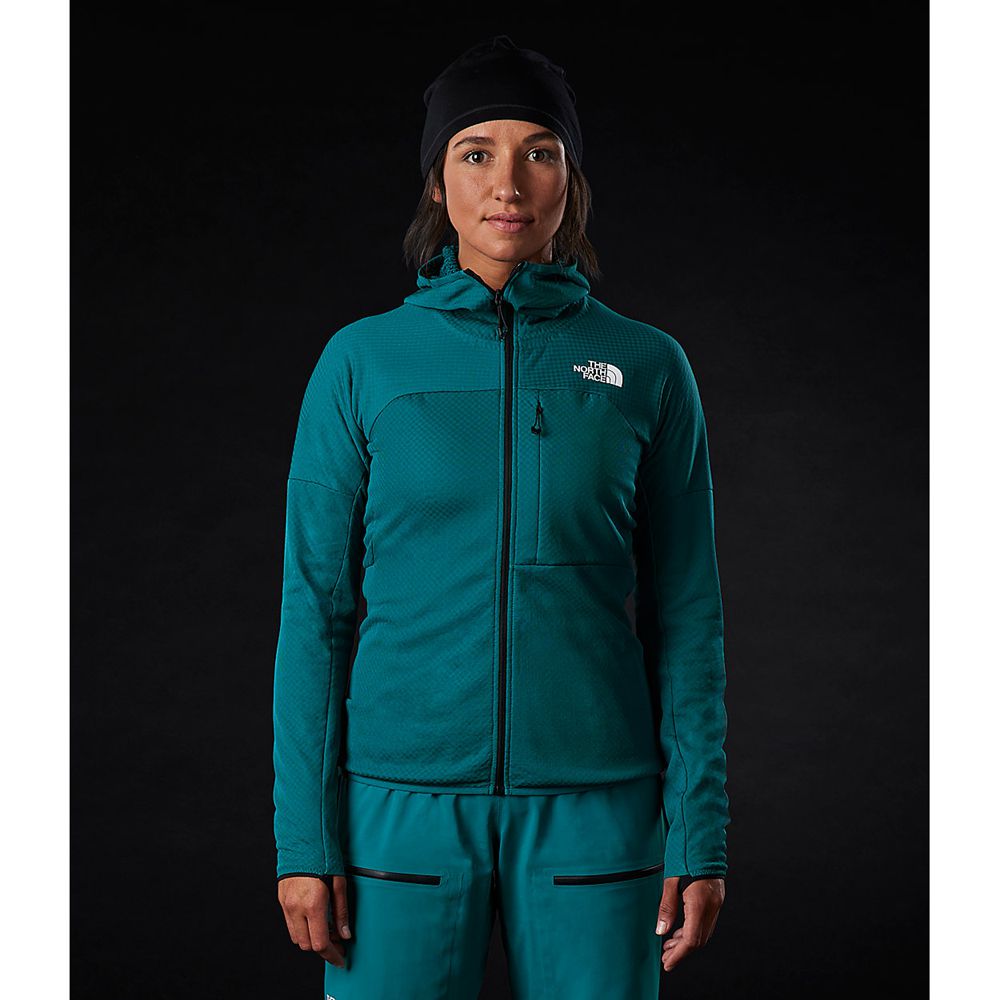 The North Face Hooded Jacket Womens Australia - The North Face Summit L2 Futurefleece™ Full Zip Blue